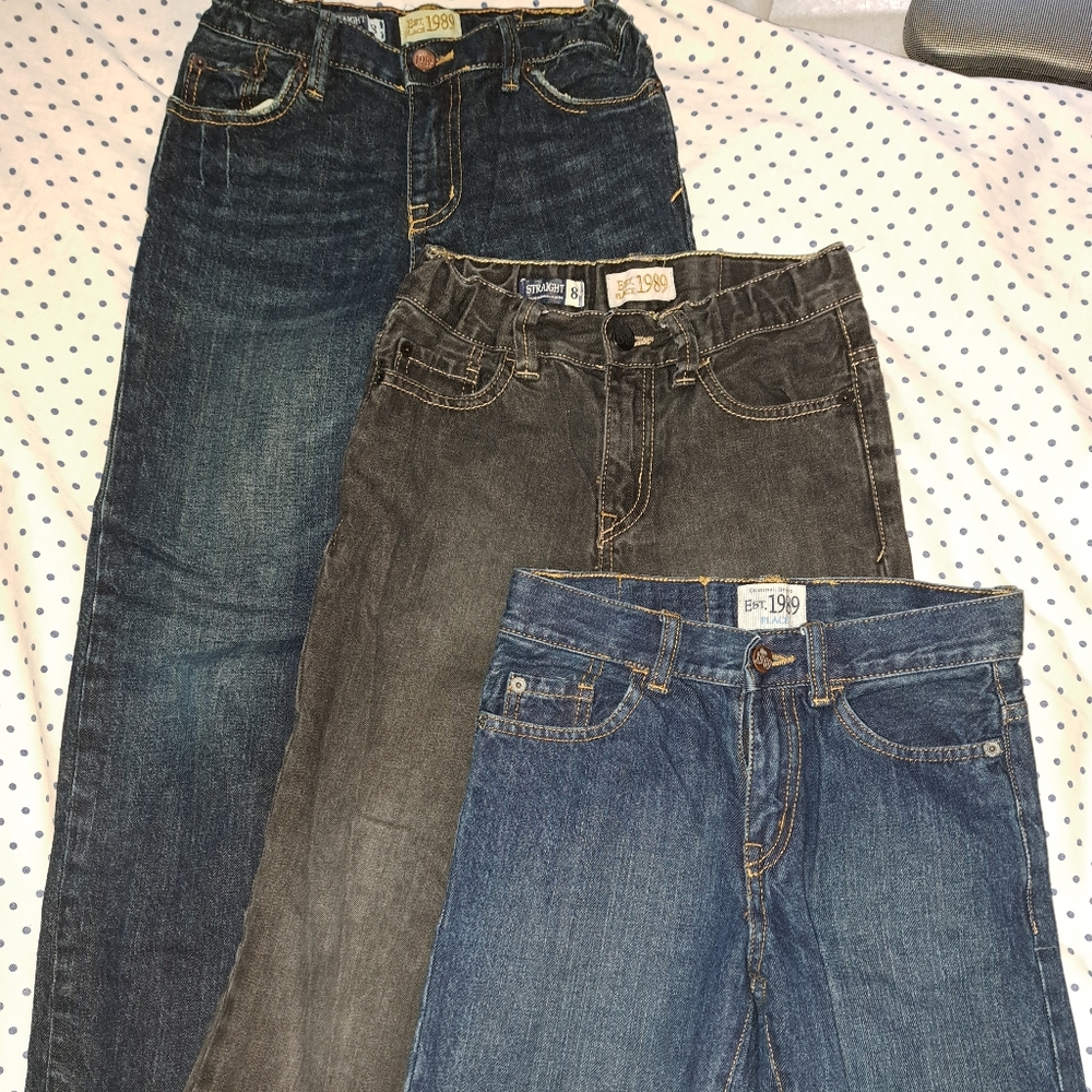 Boys 8 The Children's Place jeans bundle, 3 pairs MINT condition
